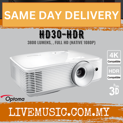 Optoma HD30-HDR 50,000 Lumens Full 3D Full HD Projector ( HD30 HDR / HD30HDR )