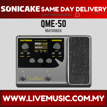 Sonicake QME-50 Matribox Multi-effects Processor With Expression Pedal w/Hardcase ( QME50 QME 50 )