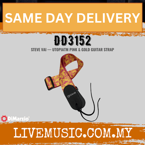 DiMarzio DD3152 Steve Vai Guitar Strap 2in - Pink Gold (DD3152 PG/DD3152-PG)