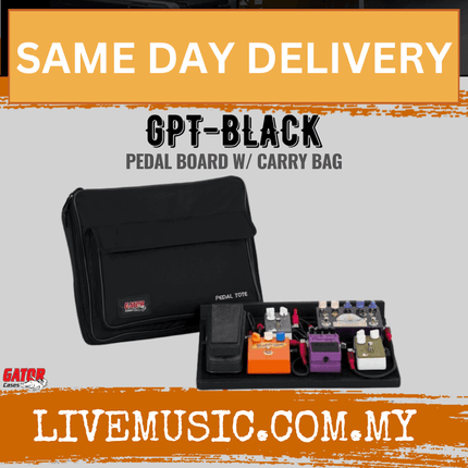 Gator Pedal Tote - 16.5"x12" Pedalboard with Bag (GPT-BLACK/GPTBLACK)