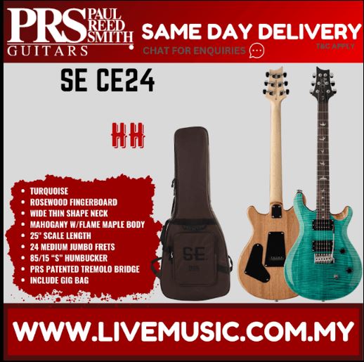 PRS SE CE24 Electric Guitar w/Bag, Turquoise