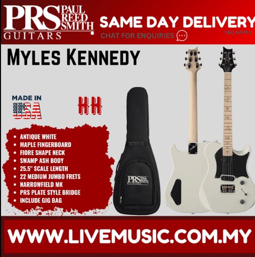 PRS Myles Kennedy Signature Electric Guitar Maple FB-Antique White