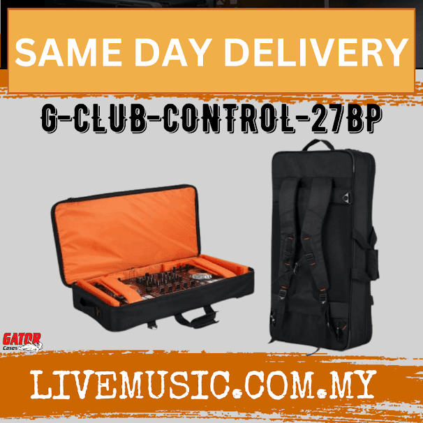 Gator G-CLUB-CONTROL-27BP Backpack for 27 Inch DJ Controllers (GClubCont27BP)