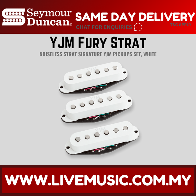 Seymour Duncan STK-S10S YJM Fury™ Strat Pickup Set, White (STKS10S)