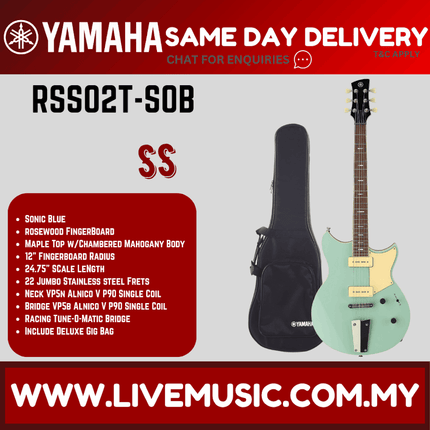 Yamaha Revstar Standard RSS02T Electric Guitar - Sonic Blue ( RSS02T / RSS 02T )