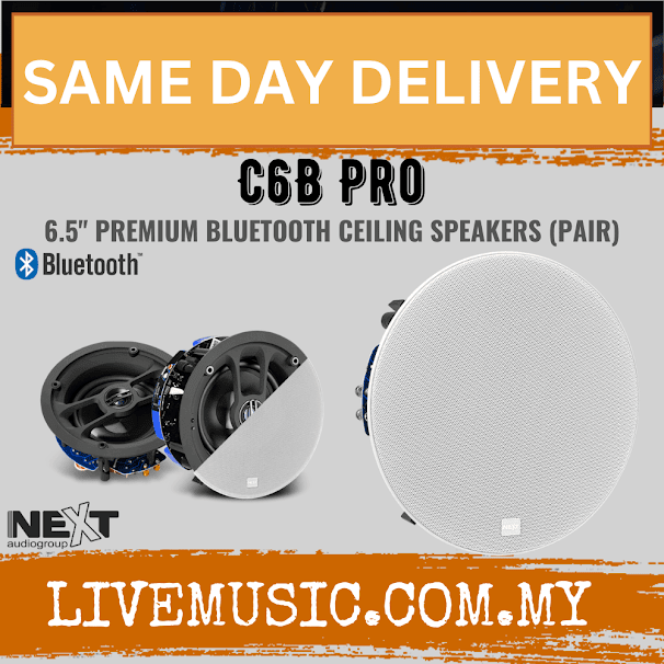 NEXT Audio C6B Pro, Wireless Bluetooth In-Ceiling Speaker Kit - Pair ( C6B-Pro / C6BPro )