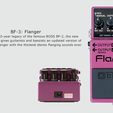 Boss BF-3 Flanger Guitar Effects Pedal with Patch Cable (BF3)