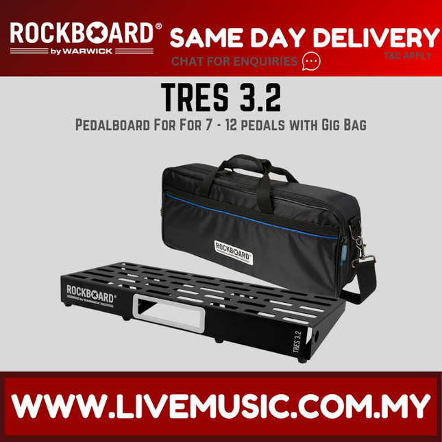 Rockboard by Warwick TRES 3.2 w/Gig Bag, 59.8 x 23.6cm