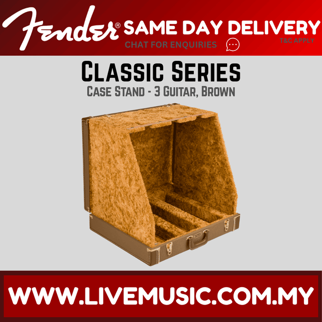 Fender Classic Series Case Stand for 3 Guitars - Brown