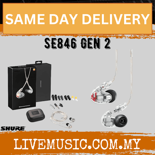 Shure SE846 Gen 2 Sound Isolating Earphones - Clear