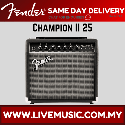 Fender Champion II 25 Guitar Combo Amplifier, 230V EU