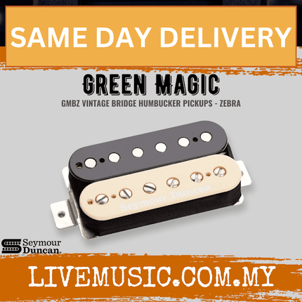 Seymour Duncan Green Magic Humbucker Bridge Pickup, Zebra