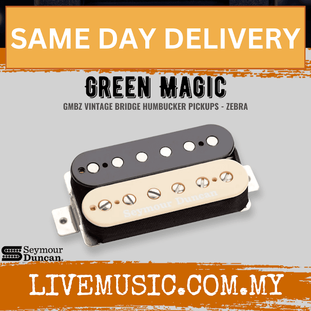 Seymour Duncan Green Magic Humbucker Bridge Pickup, Zebra