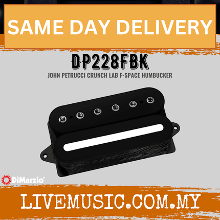 DiMarzio DP228FBK Crunch Lab Humbucker Guitar Pickup, F-Spaced - Black