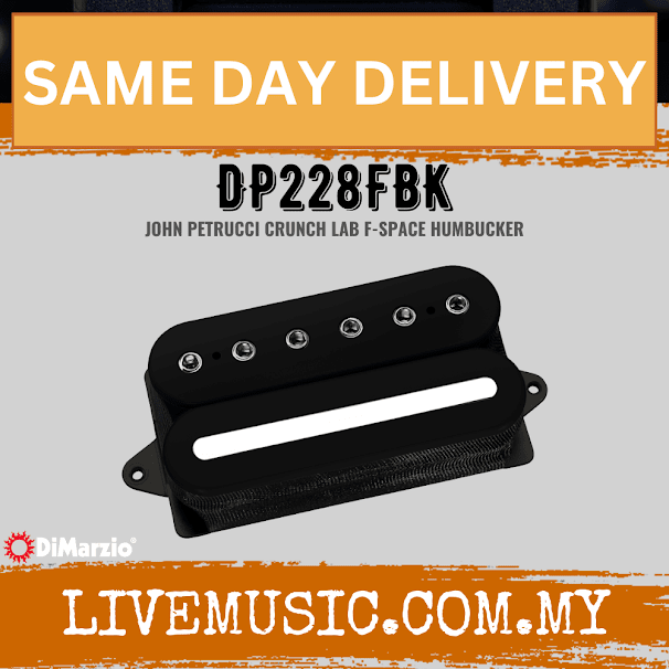 DiMarzio DP228FBK Crunch Lab Humbucker Guitar Pickup, F-Spaced - Black