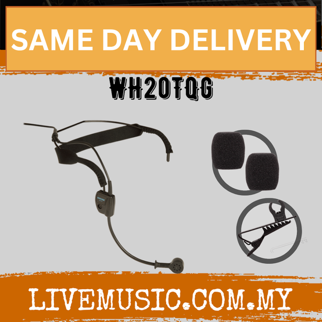 Shure WH20TQG Headset Mic with TA4F Connector for Shure Bodypack Transmitters With MA500 Adapter (WH20 TQG / WH20-TQG)