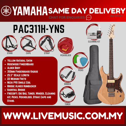 Yamaha PAC311H Pacifica Electric Guitar - Yellow Natural ( PAC 311H / PAC-311H )