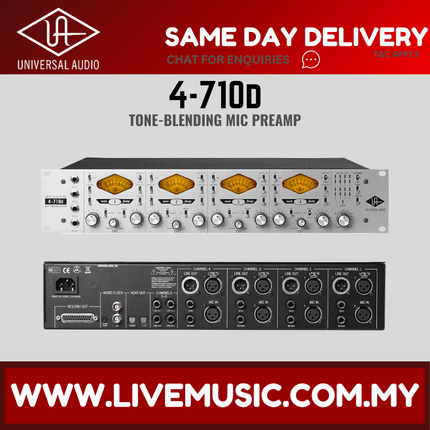 Universal Audio 4-710d 4-channel Microphone Preamp & Compressor ( 4 710D / 4710D )