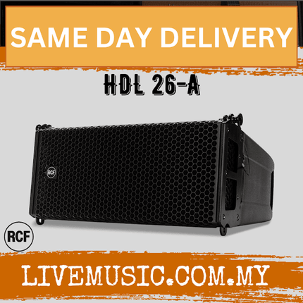 RCF HDL 26-A 2-Way 2000W Active Line Array Speaker - Black ( HDL26A / HDL 26A )