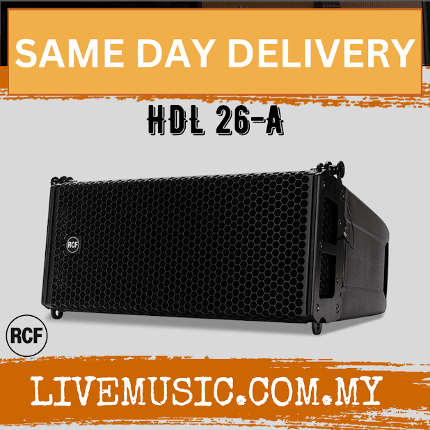 RCF HDL 26-A 2-Way 2000W Active Line Array Speaker - Black ( HDL26A / HDL 26A )