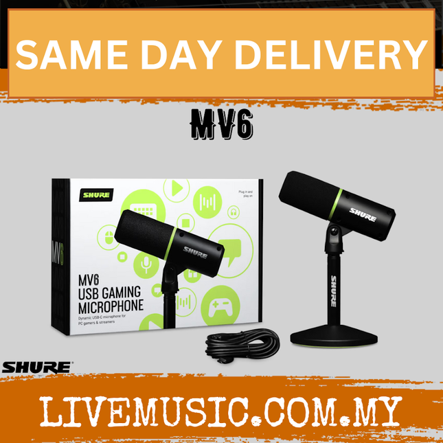 Shure MV6 USB Gaming Microphone ( MV-6 MV 6 )