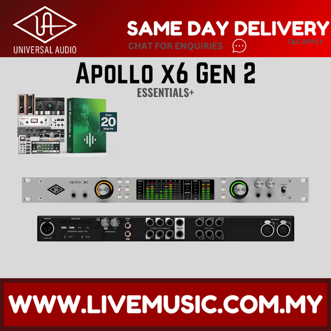 Universal Audio Apollo x6 Gen 2 Thunderbolt Audio Interface - Essentials+ Edition