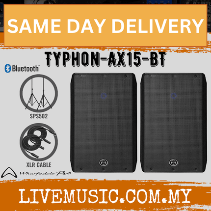 WHARFEDALE PRO TYPHON-AX15BT Series 770 Watts RMS 15" 2-Way Loudspeaker with Bluetooth - Each / Pair (AX15 BT AX15-BT)