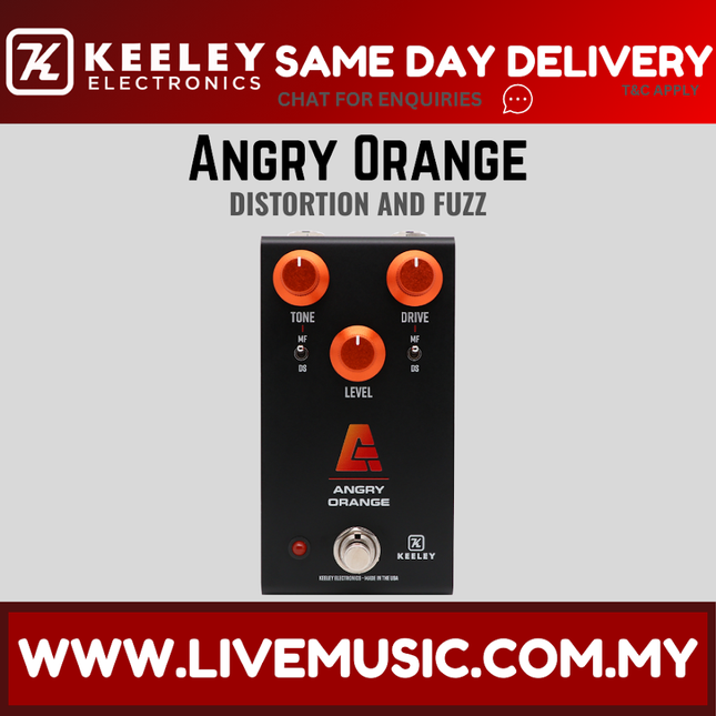 Keeley Angry Orange Distortion and Fuzz Guitar Pedal