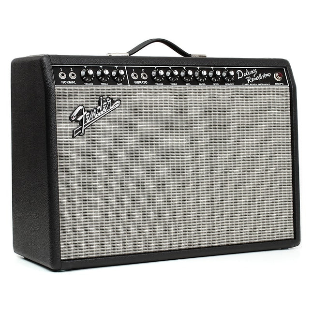 Fender 65 Deluxe Reverb tube guitar combo amplifier, front control panel