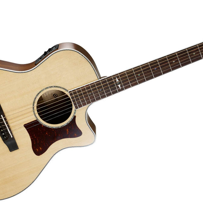 Cort GA5F-CB Acoustic-Electric Guitar with Gig Bag - Natural Open Pore (GA5F CB/GA5FCB)