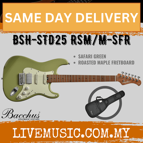 BACCHUS BSH-STD25-RSM/M GLOBAL SERIES ROASTED MAPLE ELECTRIC GUITAR - Without Accessories ( BSHSTD25RSMM / BSHSTD25 /  BSH STD25 RSM M )