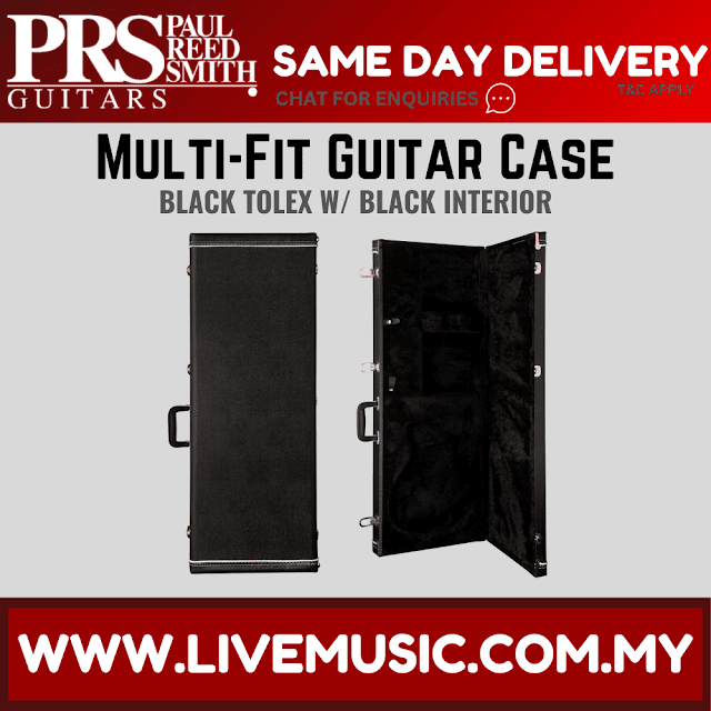 PRS Multi-Fit Guitar Case, Black Tolex w/ Black Interior