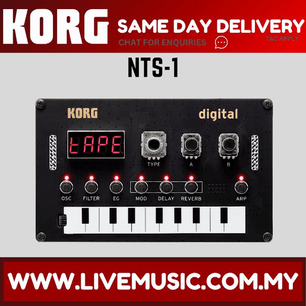 Korg NTS-1 (Nu:Tekt) Monophonic DIY Synthesizer Module Kit With Assembly Tool (NTS1)