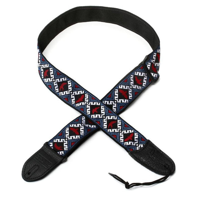 PRS ACC-3173 Jacquard Hootenanny Style Guitar Strap, Red, White & Blue Birds ( ACC3173 )