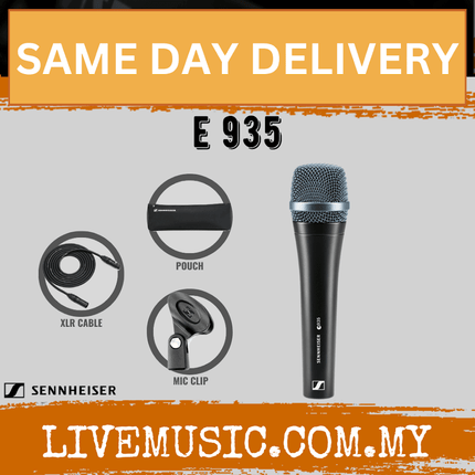 Sennheiser E 935 Cardioid Dynamic Vocal Microphone with FREE Mic Cable (E935/E-935)