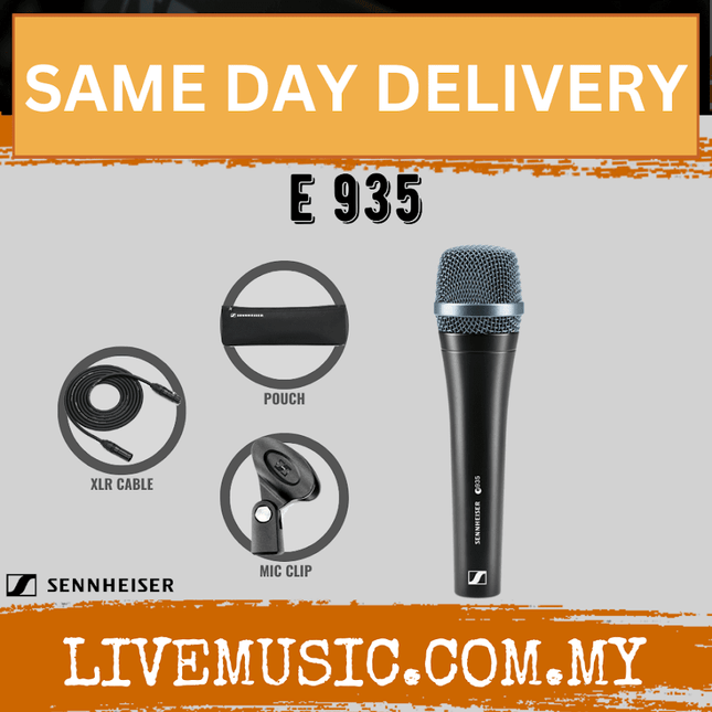 Sennheiser E 935 Cardioid Dynamic Vocal Microphone with FREE Mic Cable (E935/E-935)