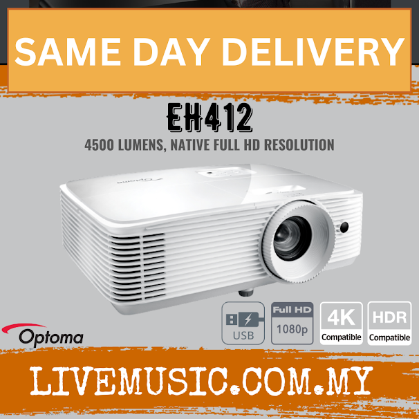 Optoma EH412 1080P HDR DLP Projector ( EH-412 / EH 412 )