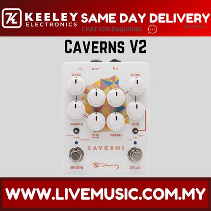 Keeley Caverns Delay & Reverb v2 Guitar Effects Pedal