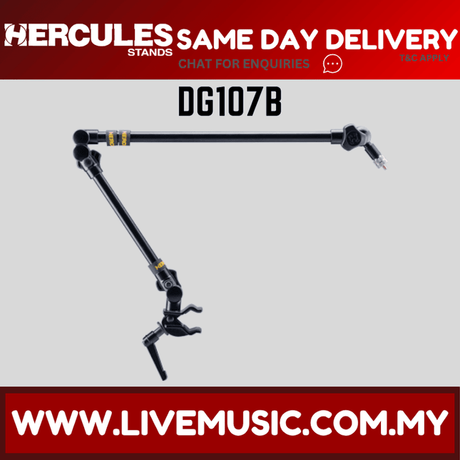 Hercules DG107B Universal Podcast Mic and Camera Arm Stand