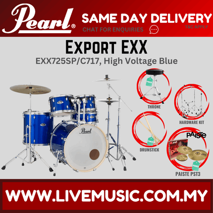 Pearl Export EXX 5-Piece Drum Set with Paiste PST3 Cymbals Set ( EXX725SP/C )