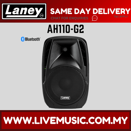 Laney AH110-G2 Audiohub Venue Complete PA System with Bluetooth w/Speaker Stand And Cable, Each / Pair ( AH110G2)