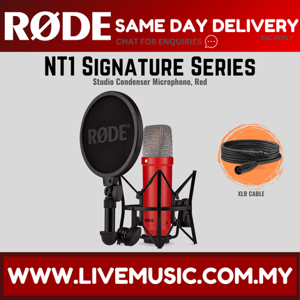 RODE NT1 Signature Series Large-Diaphragm Condenser Microphone - Red