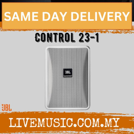 JBL Control 23-1 3 inch Ultra-Compact Indoor/Outdoor Speaker -White - Pair/Each ( Control231 Control 23 1)