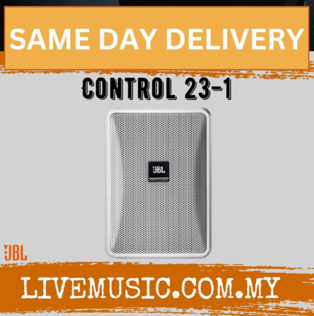 JBL Control 23-1 3 inch Ultra-Compact Indoor/Outdoor Speaker -White - Pair/Each ( Control231 Control 23 1)