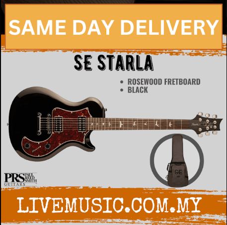 PRS SE Starla Electric Guitar with Bag - Black