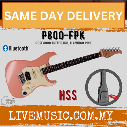 GTRS P800-SHPK HSS Series Intelligent Electric Guitar,Rosewood FB - Flamingo Pink