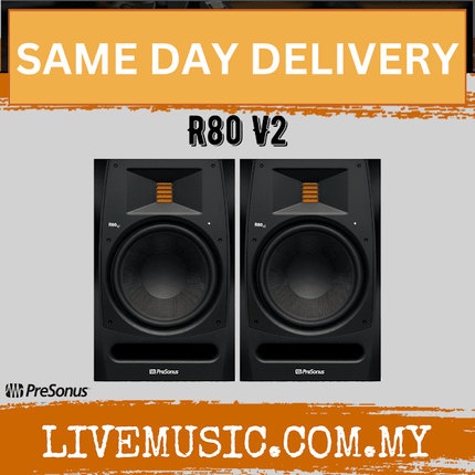 PreSonus R80 V2 8" Powered Studio Monitor - Pair ( R80v2 )