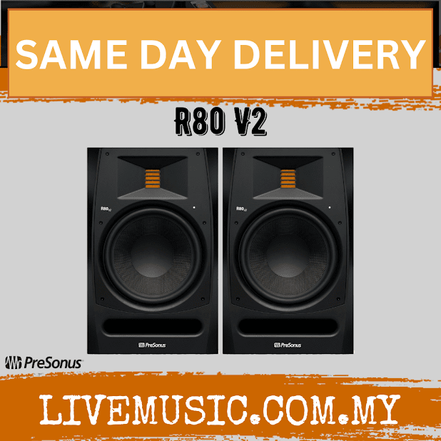 PreSonus R80 V2 8" Powered Studio Monitor - Pair ( R80v2 )