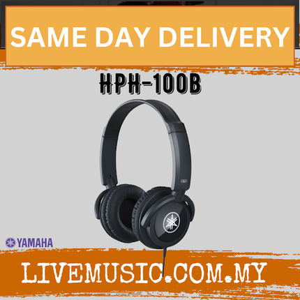 Yamaha HPH-100 Dynamic Closed Headphones - Black / White (HPH100/HPH 100)