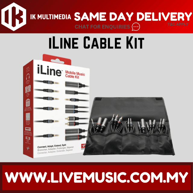 IK Multimedia iLine Music Cable Kit w/Case